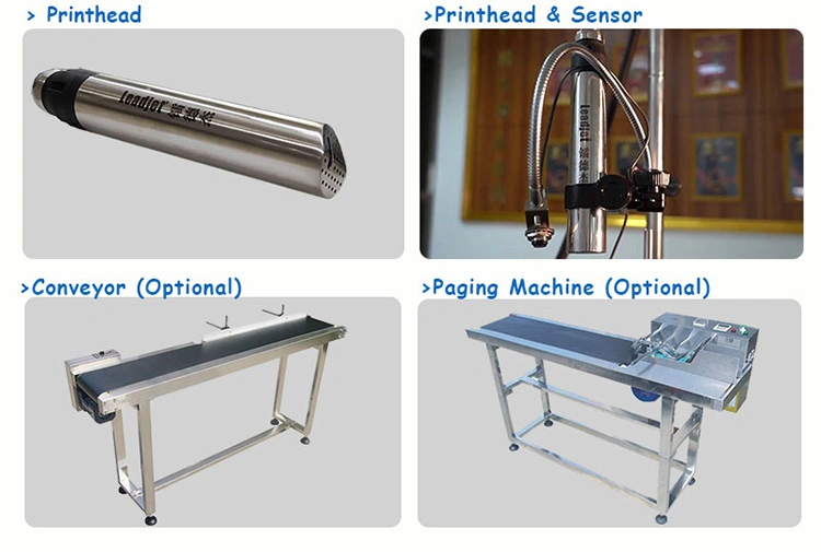 Continuous Plastic Pet Bottle Cij Inkjet Printer/Printing Date Coding Machine on Bottles/Bags