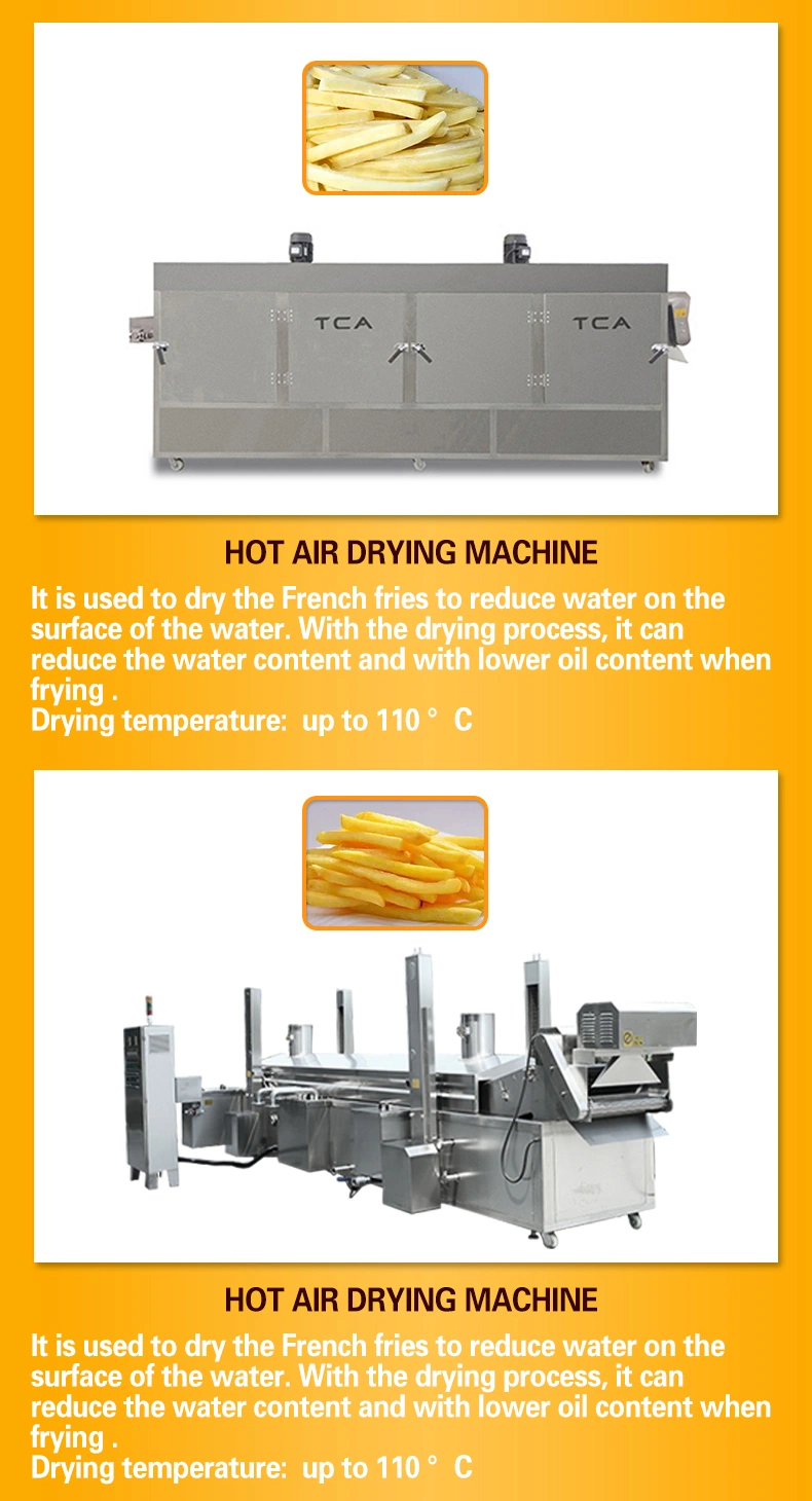 TCA 50-3000kg/H Fully Automatic Potato Chips Frozen French Fries Production Line Making Machine Equipment Trade Price